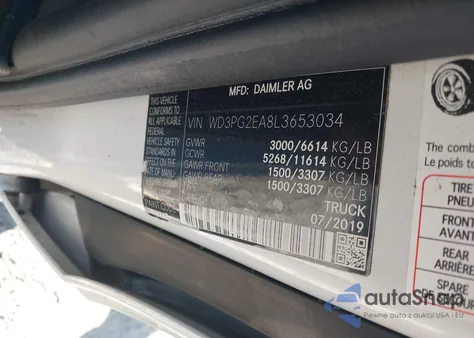 2020 Mercedes-Benz Metris z USA, uszkodzony, nr VIN WD3PG2EA8L3653034